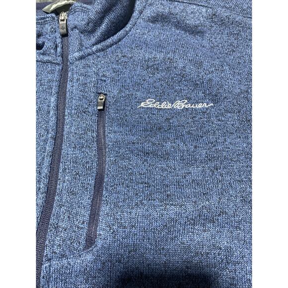 Eddie Bauer Sweater Mens XXXB Blue 1/4 Quarter Zip Outdoors Fleece 3XB - Picture 3 of 8